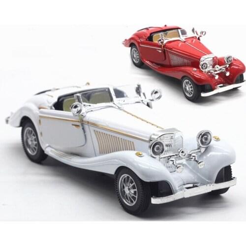 1:32 Alloy Pull Back Car Models High Simulation Music&Light Convertible Classic Car Metal Diecasts Toy Vehicle Open Doos NTY0114