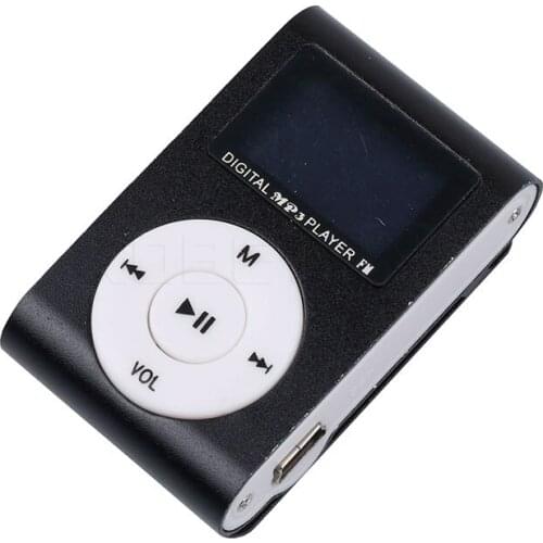 1pc HOT MP3 Player Mini Clip LCD Display with Micro TF/SD Slot with USB Cable Metal Digital MP3 Music Players