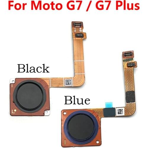 10Pcs/Lot, Home Button FingerPrint Touch ID Sensor Flex Cable Ribbon For Motorola Moto G7 Plus Home Button Replacement Parts