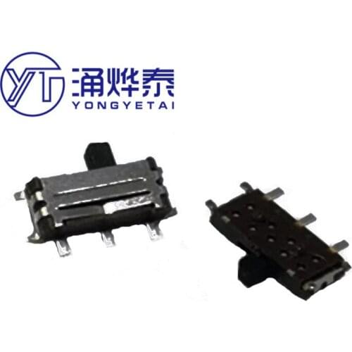 YYT 10PCS Tact switch SSQ-122MHT 7Pin 2 gears toggle switch slide switch