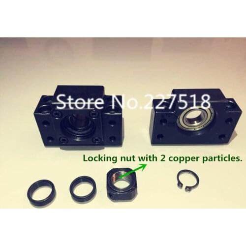 2 sets Ballscrew End Supports 2pc BK10 + 2pc BF10 1204 ballscrew End Support CNC Parts for SFU1204