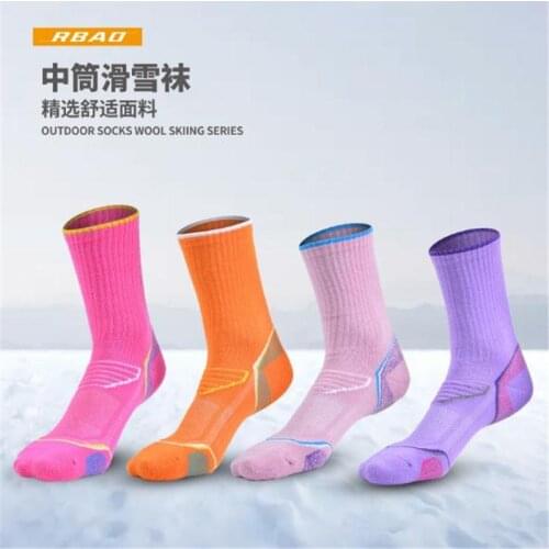 3 Pairs/lot Skiing Socks Nylon Women Sports Socks Warm Outdoor Hiking Socks R-BAO RB045
