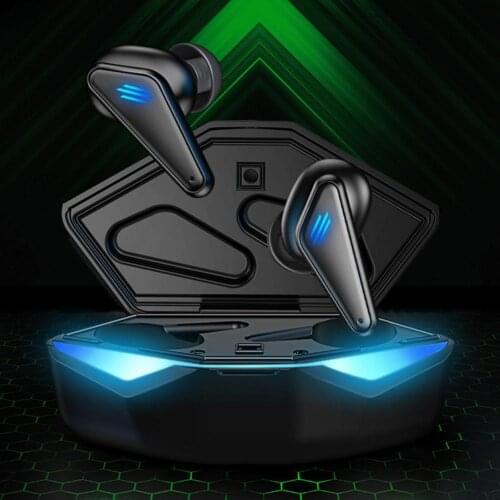 TWS wireless bluetooth gaming headset earbuds low latency mini stereo wireless headset in sports waterproof with microphone