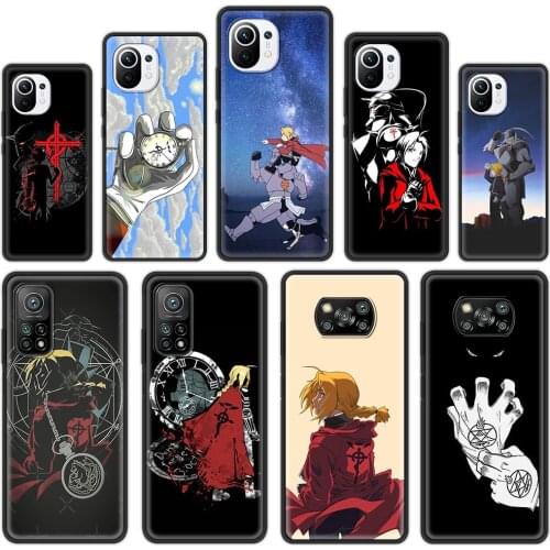 Phone Case Cover for Xiaomi Mi Poco X3 NFC F3 M3 11Ultra 10T Lite 9T Note 10 Pro 11i 10S Soft Case Fullmetal Alchemist Anime