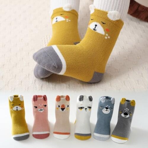 Kids Animal Socks Cotton Autumn Breathable Short Socks Newborn Girls Boys Spring Soft Socks for Children 3D Cartoon with Ears
