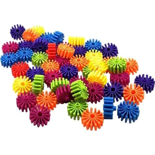 Children Gear Building Block Set Studs Insert Blocks Early Learning Educational Toys Birthday Gift for Baby Toddler Kids