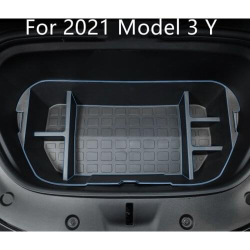 For Tesla Model 3 Model Y 2021 Car Accessories Auto Trunk Storage Box Pad Front Trunk Storage Tail Box Accessories