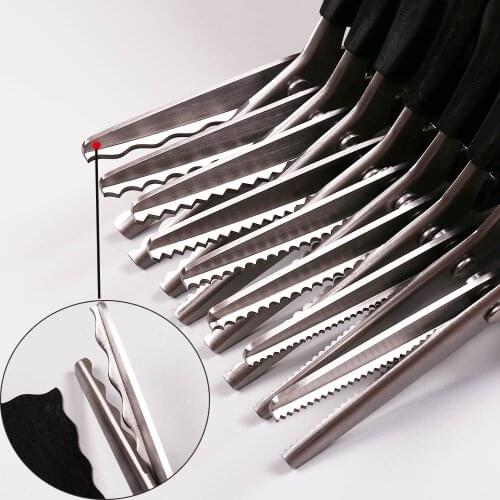 INNE Tailor Scissors Needlework Sewing Scissor Fabric Zigzag Shape Craft With Round Triangular teeth Tooth DIY Shears Leather