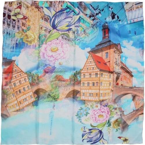 ELEGANT HANDMADE BRAND 100%Twill Silk Scarf TWIC-209601A