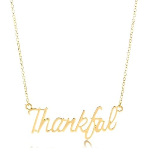 Europe/US fashion Thankful Letter pendant lovely English word necklace gift for mom/girlfriend party jewelry