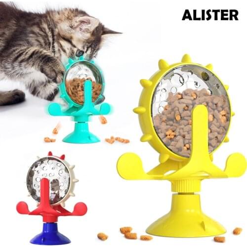 Interactive Cat Dog Food Leakage Toy Dispenser Fun Rotating Treat Leaking Dispensing Teasing Toys Games Supplies for Cats Kitten