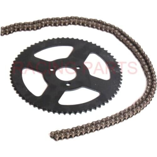47cc 49cc pocket bike chain 25H 108loops +rear chain sprocket mini moto atv quad 2 stroke engine parts accessories