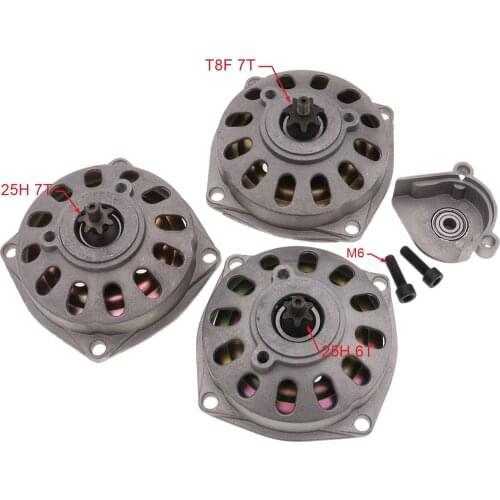 Clutch Housing Drum Gear Box T8F 25H 6T 7 Tooth Sprocket For 47cc 49cc Pocket Bikes Mini Quad ATV Minimoto Scooter Buggy Go kart