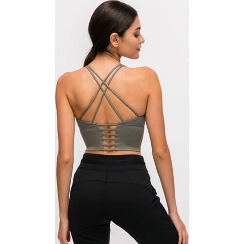 HOT Solid Women Tank Tops Sexy Sleeveless Backless Spandex workout Underwear Tank Tops Fitness Bocycon Bra Female