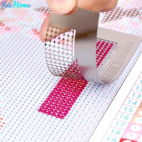 Stainless Steel Diamond Painting Ruler Low Viscosity Fix Tools Diamond Embroidery Adjustment Corrector Crafts Assist Accessories