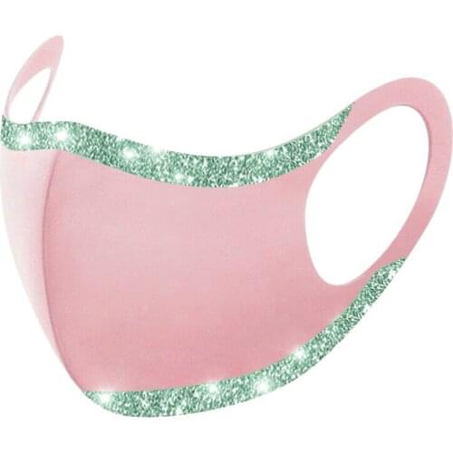 Fashion Bling Sequined Mask Smog-washable Mask Protective Reusable Face Nose Mouth Cover Women Mask Halloween Cosplay Mascarilla