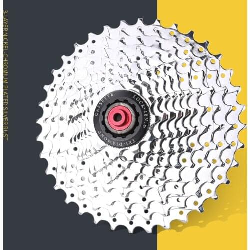 Mtb mountain bike flywheel 7 8 9 10 speed 28 32 36T chrome-plated universal flywheel 27 speed 24 speed 21 card flywheel