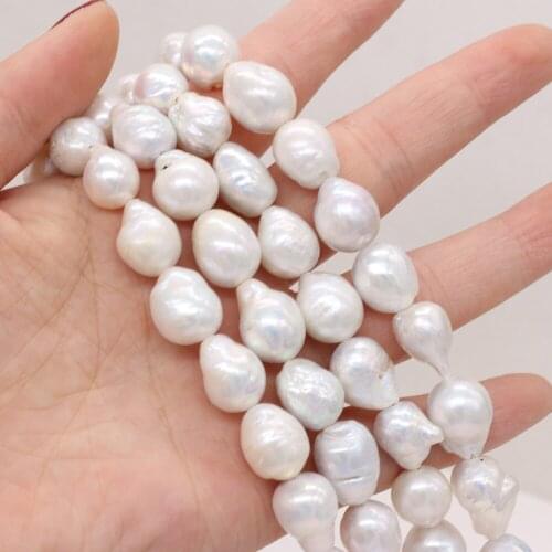 Natural Freshwater Pearl Irregular Round Baroque White Loose Beads For Jewelry Making DIY Bracelet Earrings Necklace Accessory