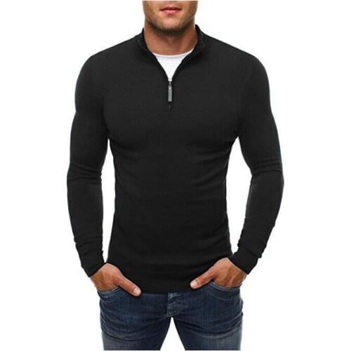 MRMT 2021 Brand New Mens Sweatshirts Leisure Zipper Fashion Solid Color Pullover for Male High-collar Sweater Sweatshirt