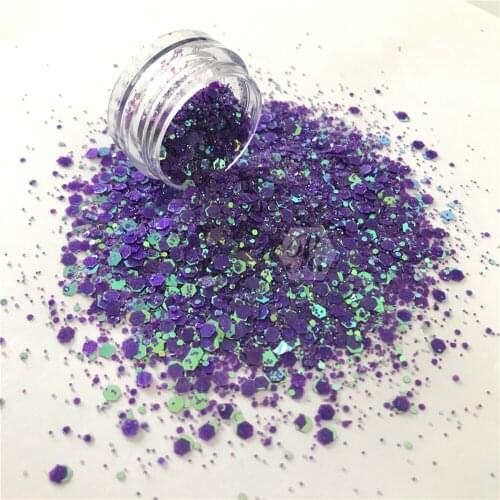 PrettyG 10g-200g Chunky Shape Multi-size Mixing Glitter for Resin DIY Making Art Craft Nail Makeup Handwork Accessories SDC01-07