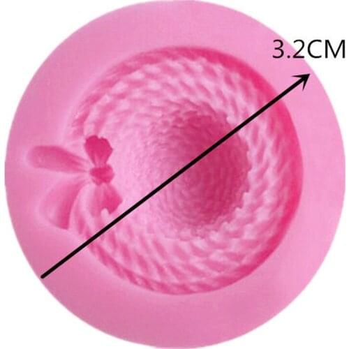 Straw Hat and Bow Silicone Mold Sugarcraft Cake Decoration DIY Jewelry Clay Resin Charms Gum Paste Icing Candy Mold