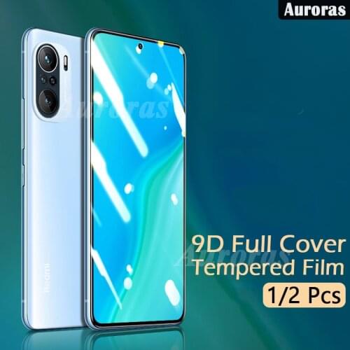 Auroras For Xiaomi Poco F3 Pro Screen Protection Film 9D Tempered Glass Protector For Poco X3 Pro Full Cover Film