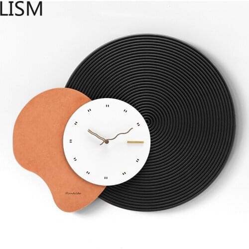 Modern Design Nordic Large Decorative Wall Clocks Clocks Wall Home Decor with Light Luxury Wall Art Decor Horloge Murale
