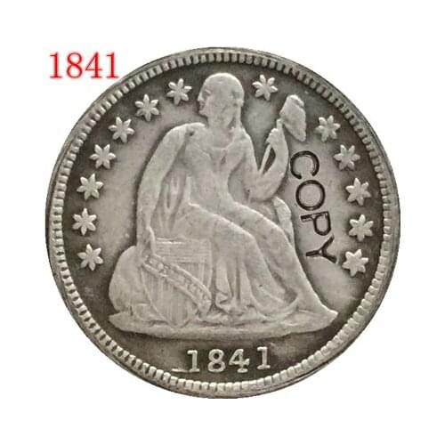 USA 1841 P,O Seated Liberty Dime COPY COINS
