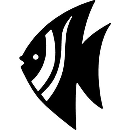 Car Sticker Cute Fish Decoration Pattern Car Sticker Body Sticker Accessories Car Sticker Waterproof Black/white,15cm*11cm