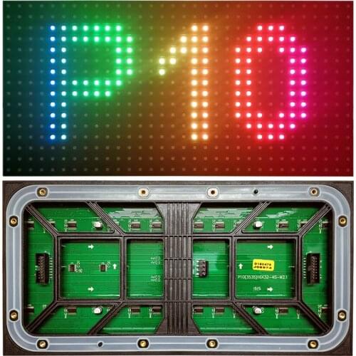 Outdoor P10 Full Color LED Display Module, SMD RGB 3 In 1 LED Panel,1/8 Scan 320mm x 160mm Outdoor Video Wall LED Module