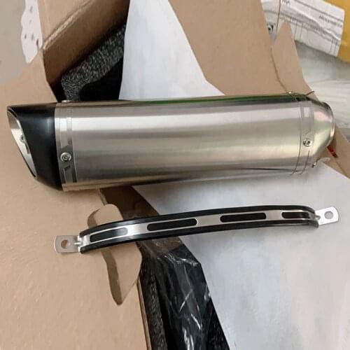 Universal Motorcycle Exhaust 304 Steel Exhaust Muffler Escape Pipe Slip On db killer 51mm