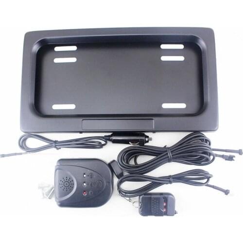 Universal Standard Size Flip License Plate Frame Bracket Holder w/ Remote Easy to Install Rust Proof Waterproof