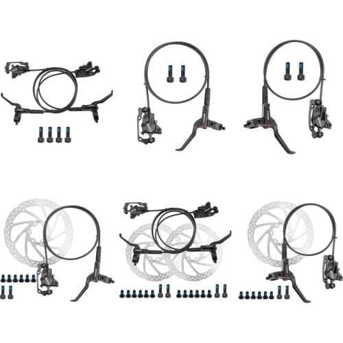 Bicycle Brake MTB Hydraulic Disc Brake IS Post Mounting Left Front Right Rear Calipers Rotor Oil Pressure 800/1400mm Brake Set