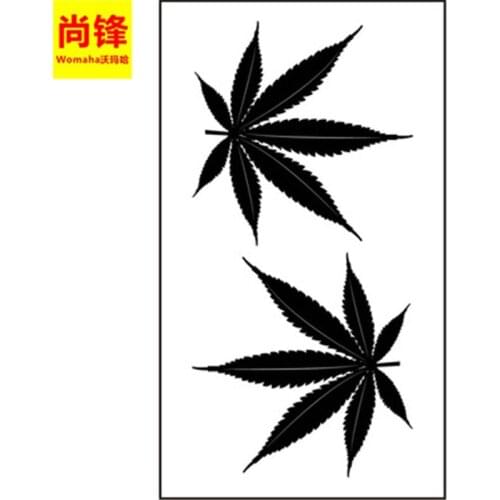 5PCS/lot Temporary Tattoo Sticker Leafe Face Boday Stickers Waterproof Environmental Protection Stage Props Art Makeup Stickers