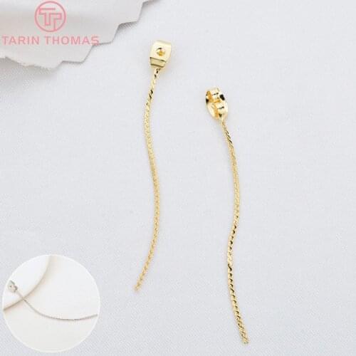 10PCS 55MM 24K Gold Color Plated Earring Back Stopper with Line High Quality Jewerly Making Diy Jewelry Findings Accessories
