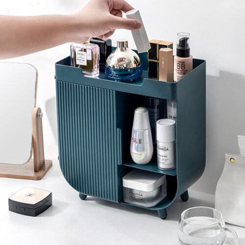 Nordic Style Cosmetic Storage Box Organize Desktop Dust-proof Lipstick Perfume Large-capacity Skin Care Box Make Up Organizer