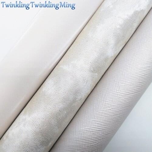 Beige Glitter Fabric, Embossed Faux Leather Fabric, Synthetic Leather Fabric Sheets For Bow A4 8"x11" Twinkling Ming XM356