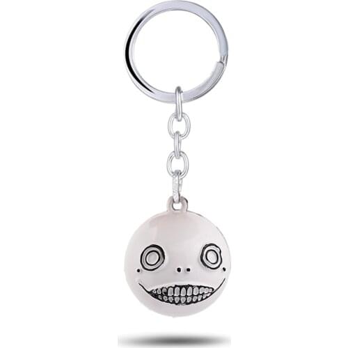 NieR Automata Keychain Robot 2B Emil No2 Type B Key Ring White Ball Metal Men Car Women Bag Key Chain Chaveiro Game Jewelry