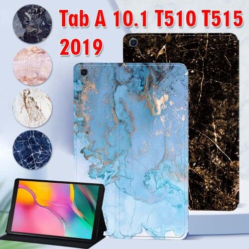 Tablet Case for Samsung Galaxy Tab A 10.1 Inch 2019 T510/T515 PU Leather Shockproof High-quality Cover Case + Free Stylus