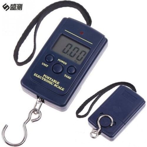 LCD Black Mini Pocket Scale Electronic Digital Scales 0.01kg - 40kg Hanging Scale Luggage Weight Balance Steelyard D1027