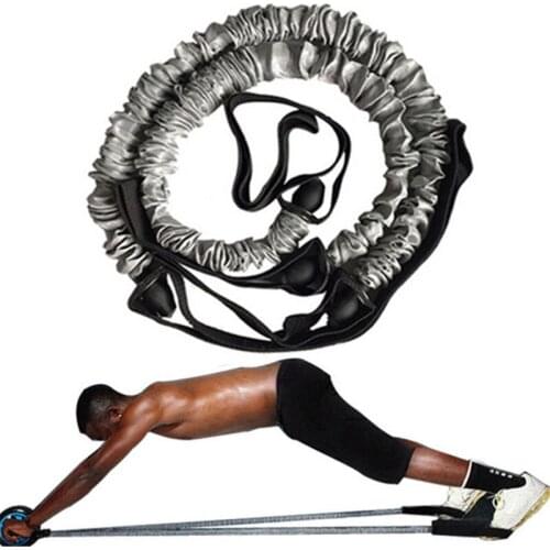 Ab Rollers Resistance Bands Abdominal Pull Rope Latex Fitness Exercise Stretch Pull Ropes Double Wheels Ab Roller Pull Rope