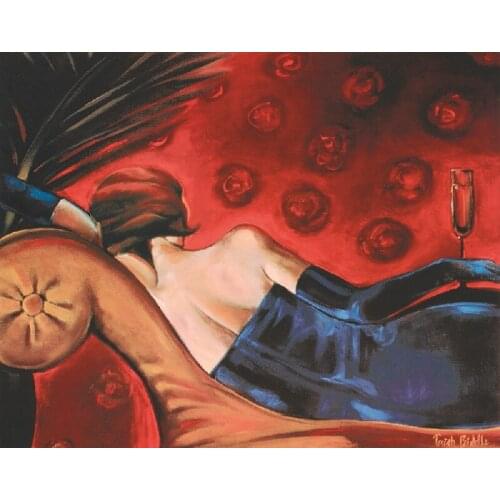 Lady oil painting beautiful abstract sleeping beauty art picture print craft fine canvas prints art living room decor art