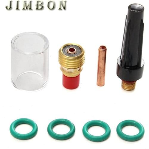 8pcs/Set 2.4mm TIG Welding Torch Gas Lens Glass Pyrex Cup Kit For Tig WP-9/20/25 3/32" Series Welder Accessories
