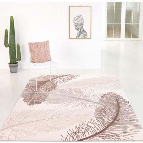 Handmade 3D Sculptured feather pattern carpet , American style living room carpet, bedside carpet home decoration carpet