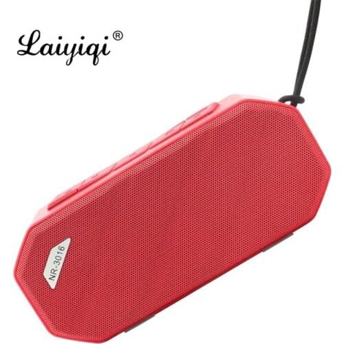 Laiyiqi square waterproof IPX4 portable belt Lanyard wireless Bluetooth speaker boom box bass Loudspeakers bocina mp3 outdoors
