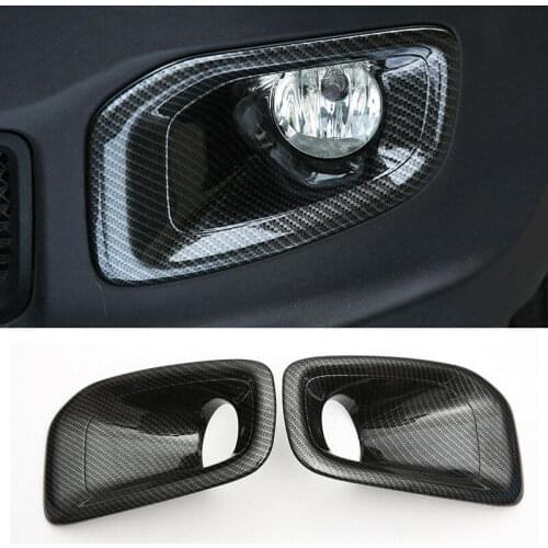 Fit For Jeep Renegade 2016-2017 Car Styling Accessory ABS Carbon Fiber Front Fog Lamp Trim