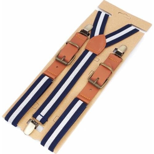 New Mans Suspenders Fashion Woman Braces Strong 3 Clips Boy PU Suspenders Trousers Suspensorio Elastic Strap size 2.5*115cm