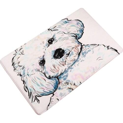 Lovely Pet Dog Hallway Door Mat Entrance Floor Rug Anti-slip Bathroom Carpet