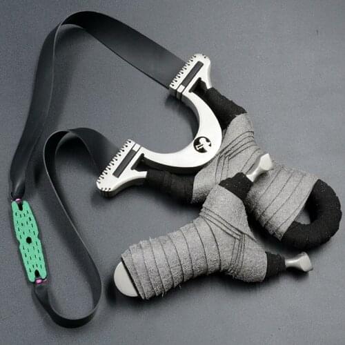 1PCS Slingshot Hunting Stainless Steel Catapult Outdoor Shooting Powerful Slingshot and Rubber Band