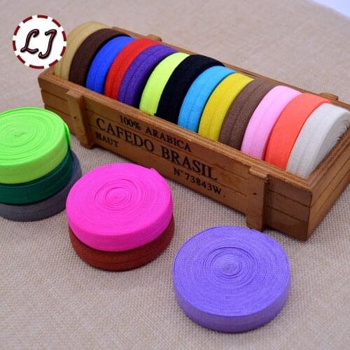 5/8''(15mm) hair tie light color binding tape elastic ribbon lace trim webbing solid headwear handmade DIY decoration crafts